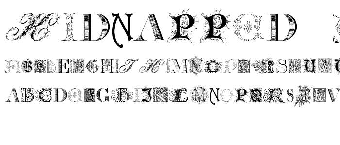 Kidnapped at Old Times Free font